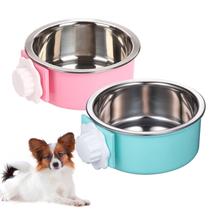 Comedero de acero inoxidable desmontable kathson para jaula de perros