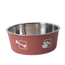 Comedor Bebedor Inox Antideslizante Cachorro 20cm Marrom Comedor Bebedor Inox Antideslizante Cachorro 20cm Marrom