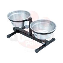 Comedouro ajustavel pet caes gatos bebedouro em aço carbono e aluminio 600ml cada tigela Comedouro ajustavel pet caes gatos bebedouro em aço carbono e aluminio 600ml cada tigela