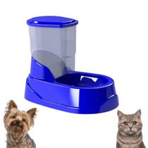 Comedouro Alimentador Automático para Cães e Gatos Dosador 500g Azul Four Plastic