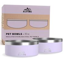 Comedouro Alpino para Animais 950ml de Aço Inoxidável Antiderrapante e Isolado Comedouro Alpino para Animais 950ml de Aço Inoxidável Antiderrapante e Isolado