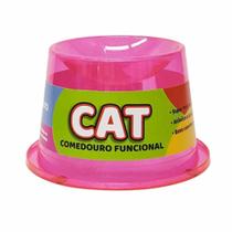 Comedouro Alto Cat Antiformiga Rosa com Glitter 250ml