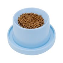Comedouro Alto Elevado Azul para Cães e Gatos Anti Formiga