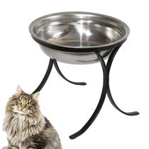 Comedouro Alto Pet Ferro e Inox para Gatos Ração Agua Preto Comedouro Alto Pet Ferro e Inox para Gatos Ração Agua Preto