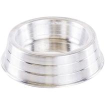 Comedouro Aluminio Polido Pesado Médio para Cães e Gatos