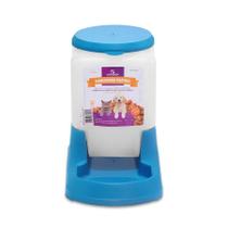 Comedouro Alvorada Prático Auto Azul para Cães e Gatos 3,0l