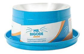 Comedouro Antiformiga para Gatos Mr. Bigode Júnior Azul, 140ml Nf Pet para Gatos, Júnior, 140ml, Azul Comedouro Antiformiga para Gatos Mr. Bigode Júnior Azul, 140ml Nf Pet para Gatos, Júnior, 140ml, Azul
