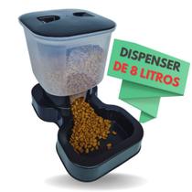Comedouro Automático Cachorro Pet Cães Gatos Grande Porte 8l Pote para comer -