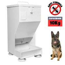 Comedouro Automático de Aço Cães Gato Coelho 10kg Fercar