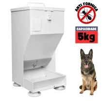 Comedouro Automático de Aço Cães Gato Coelho 5kg Fercar