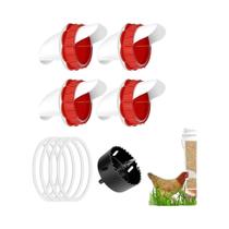 Comedouro Automático Para Galinhas Sem Desperdício, Kit De Alimentação Por Gravidade DIY Para