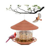 Comedouro Automático Para Pássaros Ao Ar Livre Com Múltiplos Furos, Recipiente De Alimentos Para Comedouro Automático Para Pássaros Ao Ar Livre Com Múltiplos Furos, Recipiente De Alimentos Para