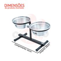 Comedouro Bebedouro ajustavel pet caes cachorro gatos duplo Premium Comedouro Bebedouro ajustavel pet caes cachorro gatos duplo Premium
