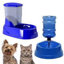 Comedouro Bebedouro Automático 500g/500ml Azul Para Cães e Gatos Dosador Vermelho Four Plastic Comedouro Bebedouro Automático 500g/500ml Azul Para Cães e Gatos Dosador Vermelho Four Plastic