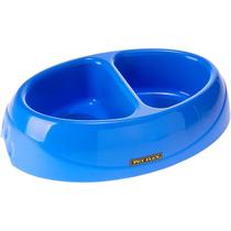 Comedouro Bebedouro Bistrô Duplo Azul 1300ml Pet Flex