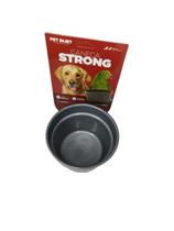 Comedouro Bebedouro Caneca Caes Pets Aves Acoplavel 300 Ml Cinza