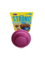 Comedouro Bebedouro Caneca Caes Pets Aves Acoplavel 300 Ml Rosa