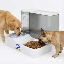 Comedouro/Bebedouro Duplo Automático Premium Pets Branco - Dropfort