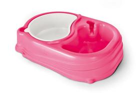Comedouro Bebedouro Duplo Cães Gatos Rosa Grande NUTRIPLAN Comedouro Bebedouro Duplo Cães Gatos Rosa Grande NUTRIPLAN