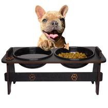 Comedouro Bebedouro Duplo elevado Pet Gato Cachorro