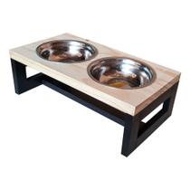 Comedouro Bebedouro Elevado Duplo Premium Pet Cães E Gatos