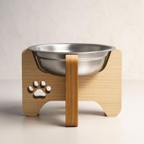 Comedouro Bebedouro Gato e Cachorro Elevado Pet Mdf