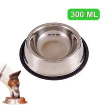 Comedouro Bebedouro inox para gato cachorro coelho pet 300ml - Top N1