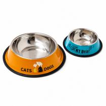 Comedouro Bebedouro Inox Para Pet Cachorro Gato Com 2 Pratos Comedouro Bebedouro Inox Para Pet Cachorro Gato Com 2 Pratos