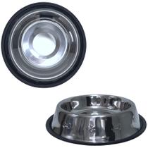 Comedouro Bebedouro Para Cachorro Gato Inox Antiderrapante Resistente 720ML