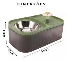 Comedouro bebedouro para pet fonte agua usb