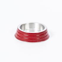 Comedouro Bebedouro Pesado de Alumínio para Cães e Gatos NF Pet Cor Vermelho