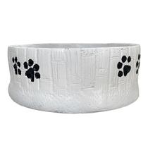 Comedouro/Bebedouro Pet em Resina Tigela Decorada para Cães e Gatos