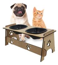 Comedouro Bebedouro Pet Para Cachorro Gato Cão 2 Tigelas Comedouro Bebedouro Pet Para Cachorro Gato Cão 2 Tigelas