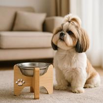 Comedouro Bebedouro Popular Gato e Cachorro Elevado Pet Mdf