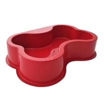 Comedouro Bebedouro Pote Osso Cão Gato Cachorro Vermelho 1L - Valtec Shop