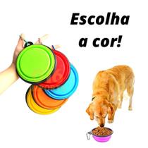 Comedouro Bebedouro Pote Retrátil Cachorro Gato Silicone - Pandu
