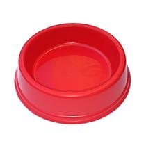 Comedouro Bebedouro Redondo De Plástico N3 Médio Para Cachorros Cães E Gatos Cor Vermelho Ração Água RbPet