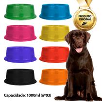 Comedouro Bebedouro Simples Cães E Gatos 1000ml Várias Cores