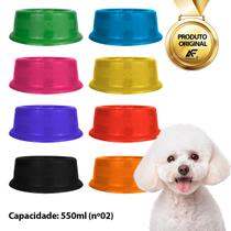 Comedouro Bebedouro Simples Cães E Gatos 550ml Várias Cores