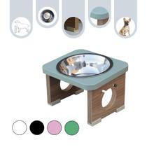 Comedouro Cachorro Pet MDF Elevado Colors Verde - Inox Comedouro Cachorro Pet MDF Elevado Colors Verde - Inox