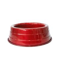 Comedouro Caes Dog Head Aluminio Leve Colorido Vermelho Mini 300ml