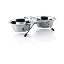 Comedouro Cães Inox Duplo n 03 / 900 mL - Chalesco