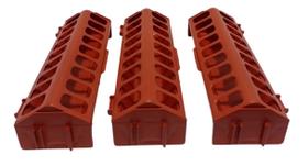 Comedouro Calha 18 Furos Kit Com 3 Un Aves Codorna Pintinho Comedouro Calha 18 Furos Kit Com 3 Un Aves Codorna Pintinho