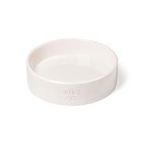 Comedouro Cerâmica Reto Pote Cachorro Cães RR4Pets Off White G