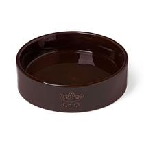 Comedouro Cerâmica Reto Pote P/ Cachorro Cães Pet Marrom G