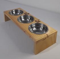Comedouro Com 3 Tigelas de Inox Facilita Higienização Para Gatos Tamanho PP Oferta Comedouro Com 3 Tigelas de Inox Facilita Higienização Para Gatos Tamanho PP Oferta