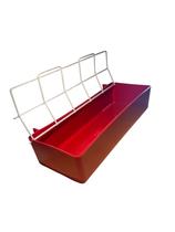Comedouro Com Grade Psitacídeos - 1 Litro - Vermelho Ornamental