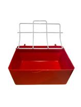 Comedouro Com Grade Psitacídeos - 500ml - Vermelho Ornamental