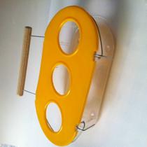 Comedouro com Poleiro 3 Furos - Amarelo Comedouro com Poleiro 3 Furos - Amarelo