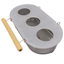 Comedouro com Poleiro 3 Furos - Branco Comedouro com Poleiro 3 Furos - Branco